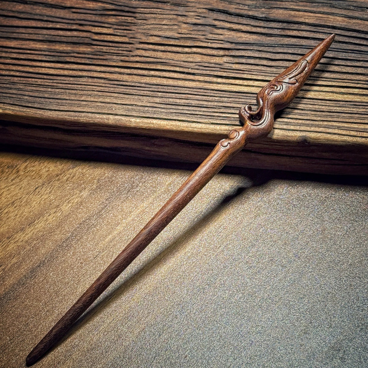 Golden Phoebe Wood Hair Stick | Natural Wooden Hairpin for Buns, Updos & DIY Projects #金丝檀木木簪合集