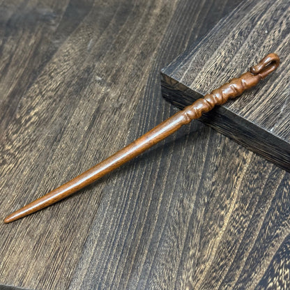 Golden Phoebe Wood Hair Stick | Natural Wooden Hairpin for Buns, Updos & DIY Projects #金丝檀木木簪合集