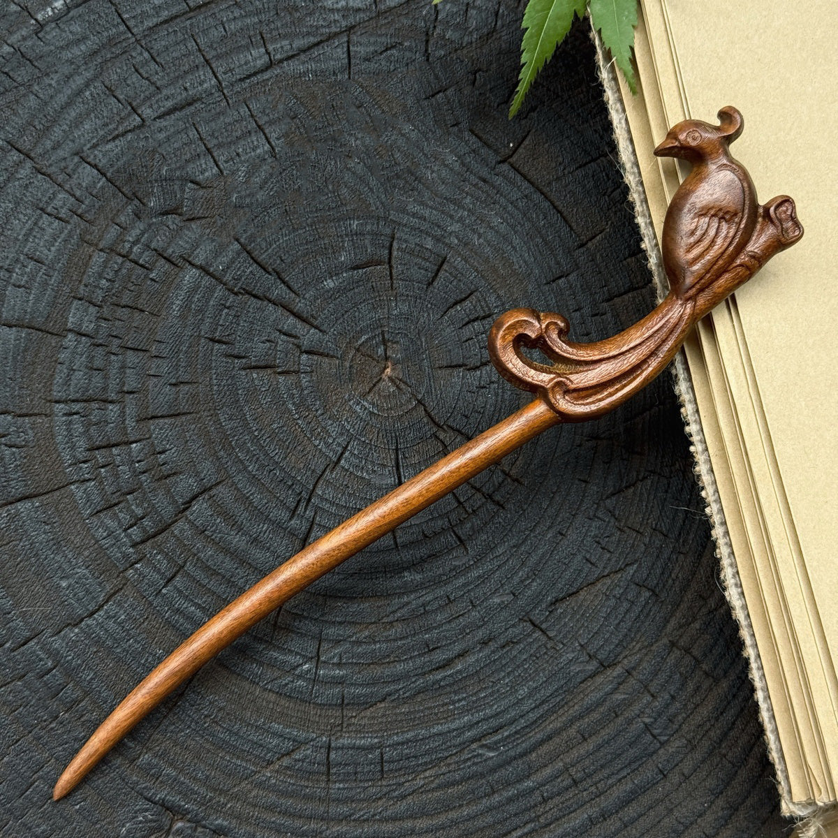 Golden Phoebe Wood Hair Stick | Natural Wooden Hairpin for Buns, Updos & DIY Projects #金丝檀木木簪合集