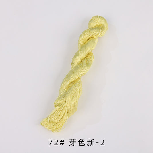 Filo di seta gelso ritorto per ricamo Suzhou 400m (verde e arancione) - Fili Ronghua