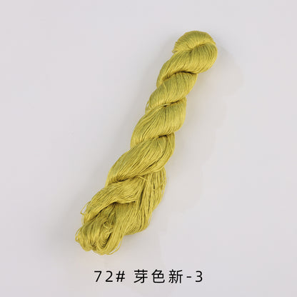400m Suzhou Embroidery Untwisted Mulberry Silk Thread(Green and Orange) - Ronghua Threads