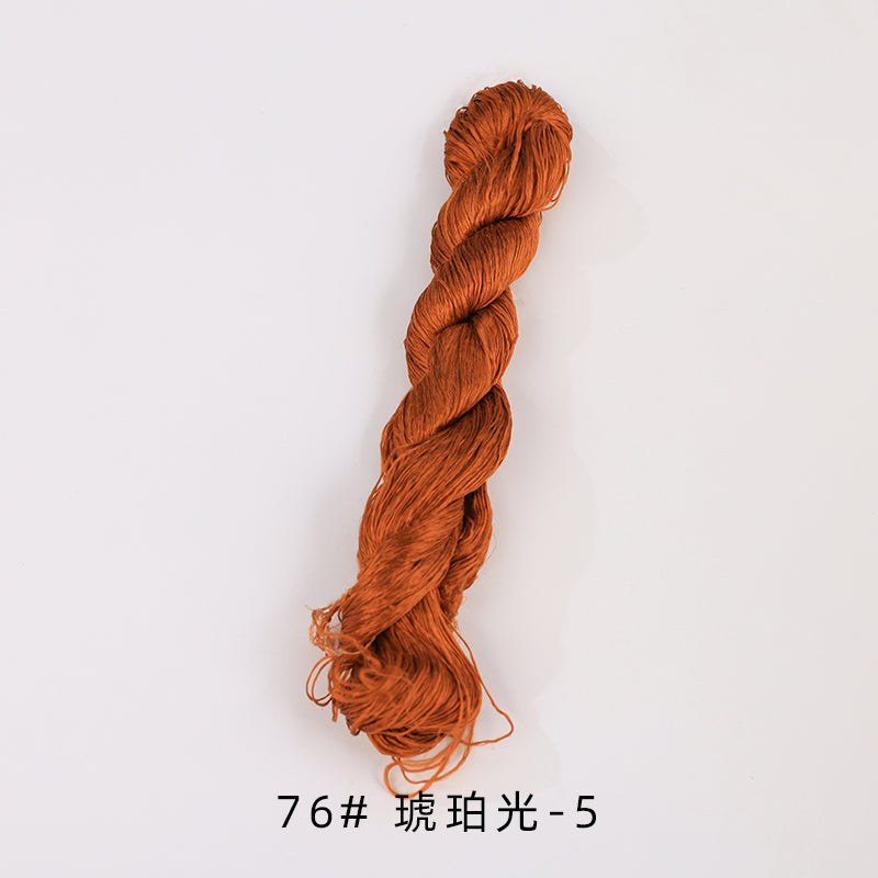 400m Suzhou Embroidery Untwisted Mulberry Silk Thread(Green and Orange) - Ronghua Threads