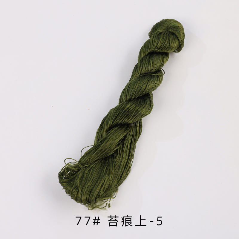 400m Suzhou Embroidery Untwisted Mulberry Silk Thread(Green and Orange) - Ronghua Threads