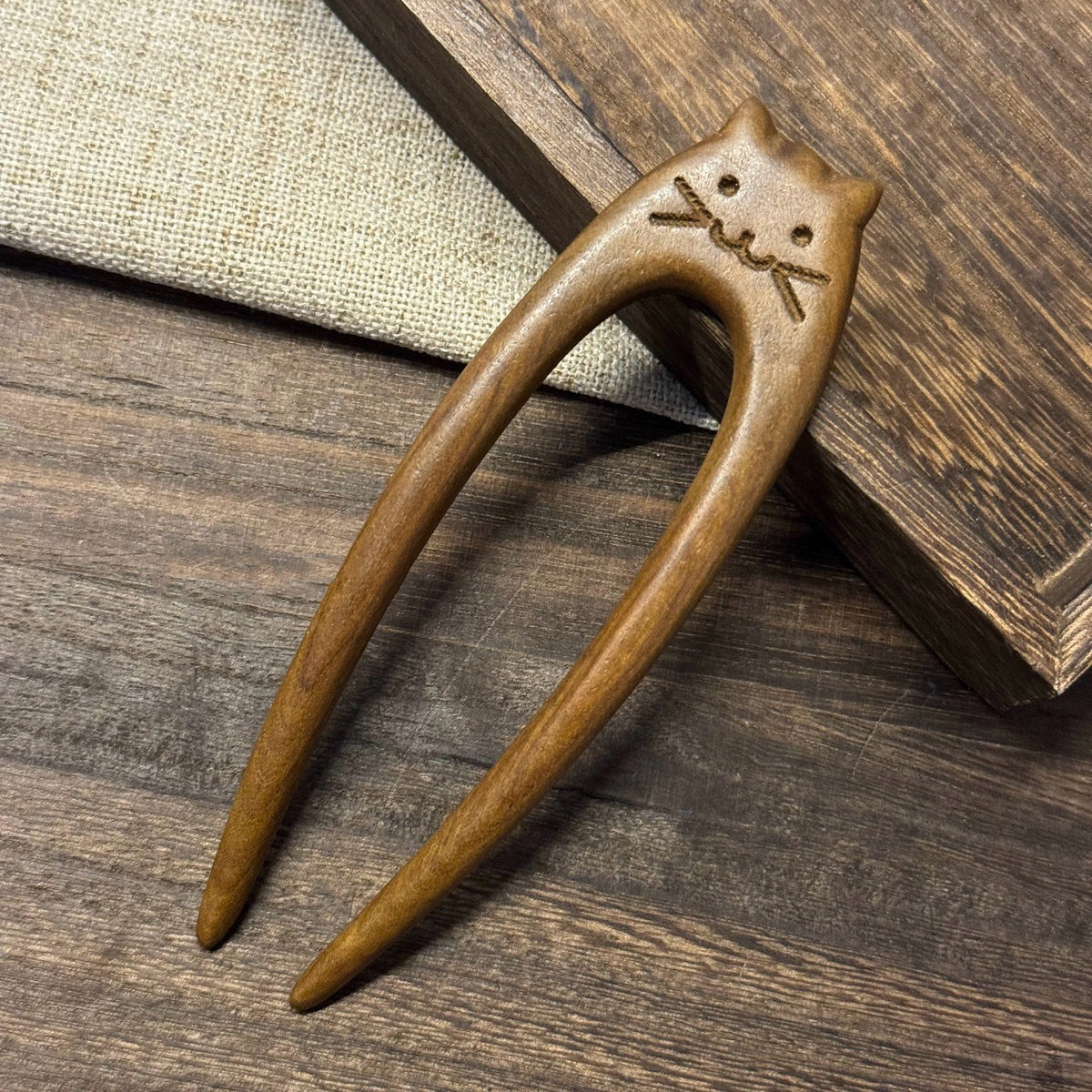 Golden Phoebe Wood Hair Stick | Natural Wooden Hairpin for Buns, Updos & DIY Projects #金丝檀木木簪合集