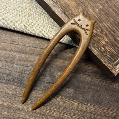 Golden Phoebe Wood Hair Stick | Natural Wooden Hairpin for Buns, Updos & DIY Projects #金丝檀木木簪合集