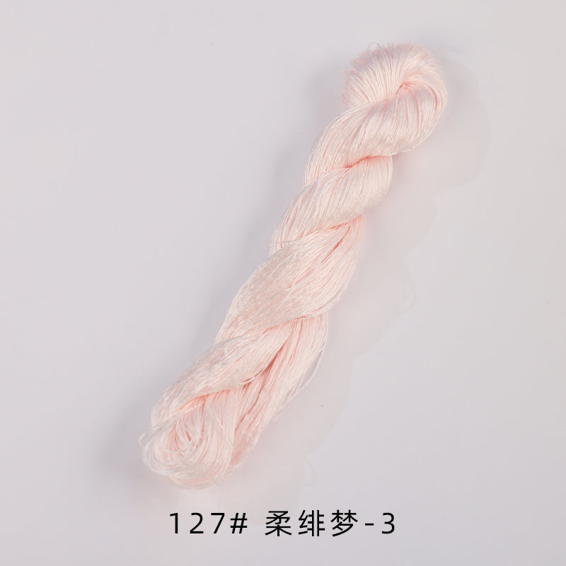400m Suzhou Embroidery Untwisted Mulberry Silk Thread(Brown and Red) - Ronghua Threads