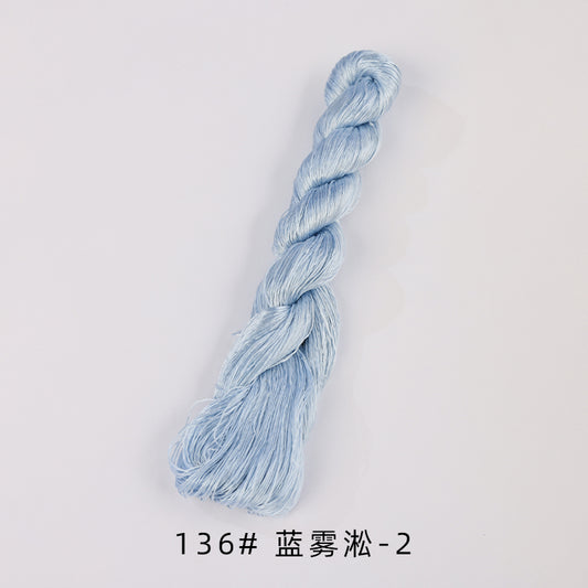 400m Filo di Seta di Gelso Non Ritorto per Ricamo Suzhou (Verde e Blu) - Ronghua Threads