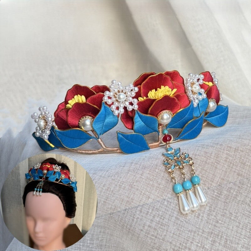 Small Peony Chanhua Series with Cloisonne Edge Materials Flowers DIY Kit - Include Detailed Video Tutorial