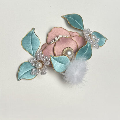 Small Peony Chanhua Series with Cloisonne Edge Materials Flowers DIY Kit - Include Detailed Video Tutorial