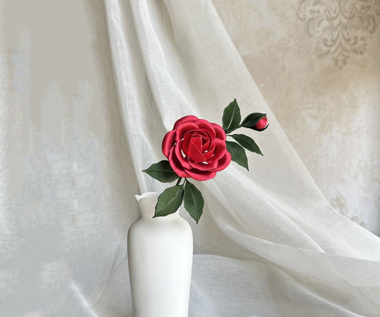 Round Camellia Chanhua Materials Flowers DIY Kit - Include Detailed Video Tutorial