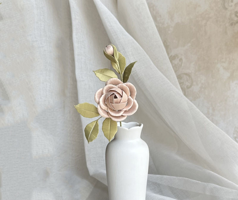 Round Camellia Chanhua Materials Flowers DIY Kit - Include Detailed Video Tutorial