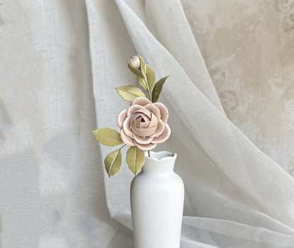 Round Camellia Chanhua Materials Flowers DIY Kit - Include Detailed Video Tutorial