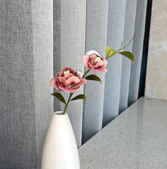 Kit fai da te per fiori in materiali Camellia Chanhua - Include tutorial video dettagliato