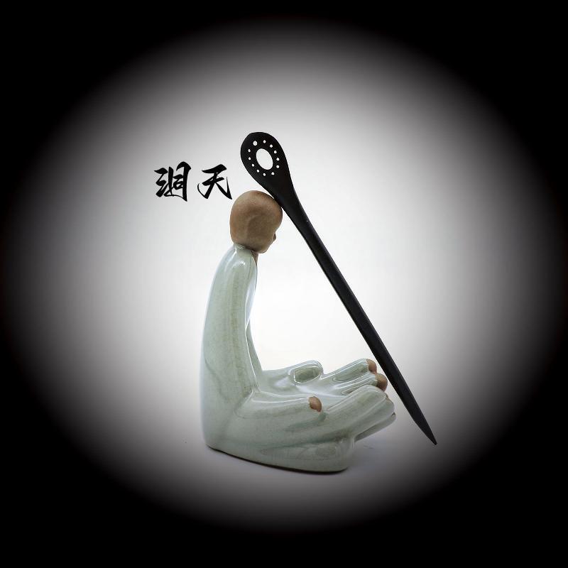 Painted Wooden Hair Stick