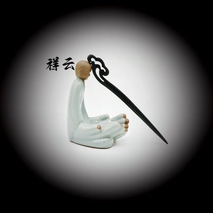Painted Wooden Hair Stick