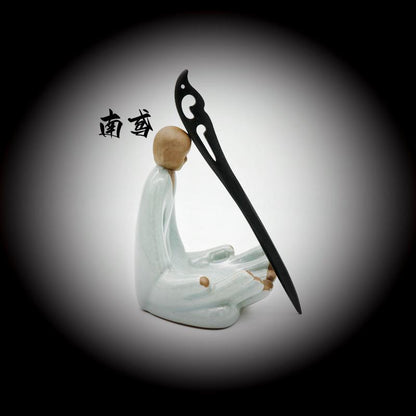 Painted Wooden Hair Stick