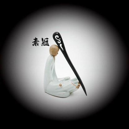 Painted Wooden Hair Stick