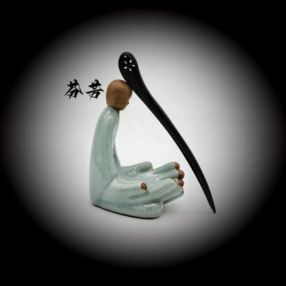 Painted Wooden Hair Stick