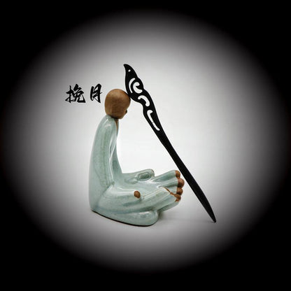 Painted Wooden Hair Stick