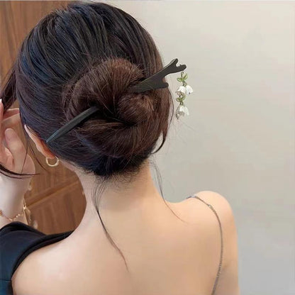 Painted Wooden Hair Stick