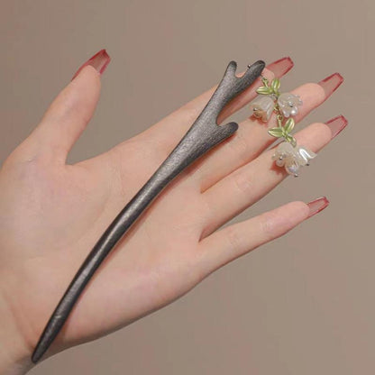 Painted Wooden Hair Stick