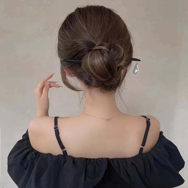 Painted Wooden Hair Stick