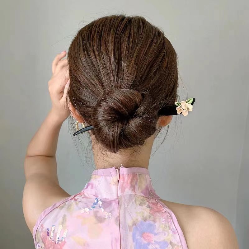 Painted Wooden Hair Stick
