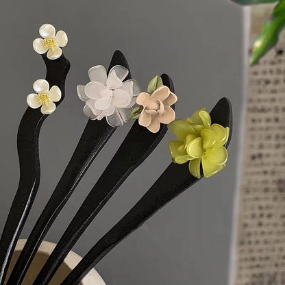 Painted Wooden Hair Stick
