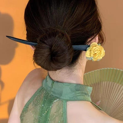 Painted Wooden Hair Stick