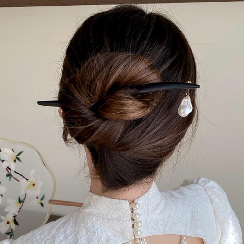 Painted Wooden Hair Stick