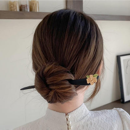 Painted Wooden Hair Stick
