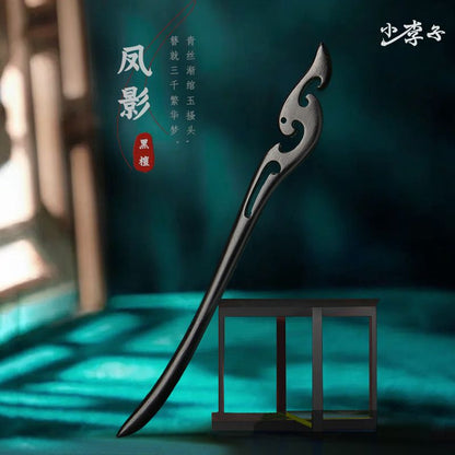 Ebony Wood Hair Stick | 18cm Natural Hair Pin for Women