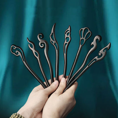 Side View of Wood Hair Stick – Smooth Finish