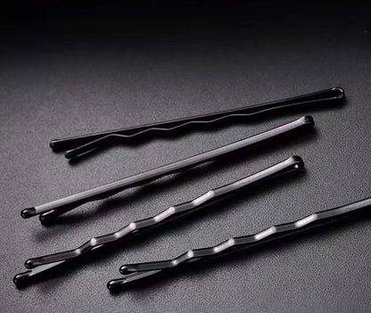 Premium Black Bobby Pins – Extra Thick & Strong Hairpins for Updos, Flyaways, and Daily Use