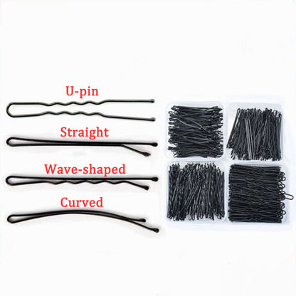 Premium Black Bobby Pins – Extra Thick & Strong Hairpins for Updos, Flyaways, and Daily Use