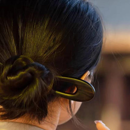 Handmade U-Shaped Wooden Hair Fork for Updos and Buns