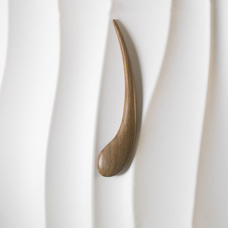 Ebony & Green Sandalwood Hair Stick – 15cm Taiji Wooden Hair Pin for Women | Natural Fragrant Finish