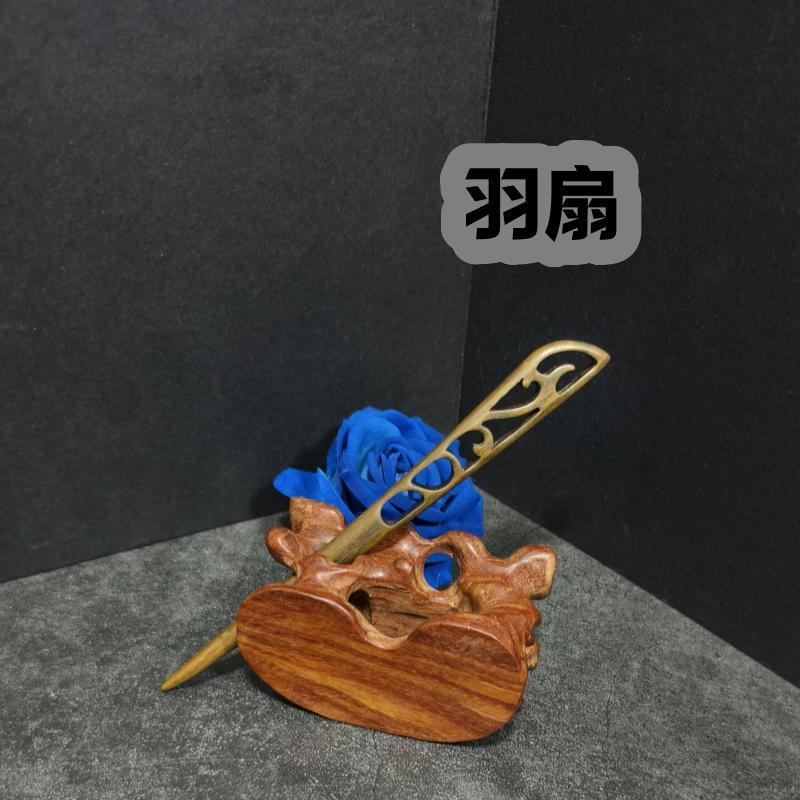 Handmade Green Sandalwood Hair Stick – 18cm Wooden Hair Pin for Women | Natural Fragrant Finish