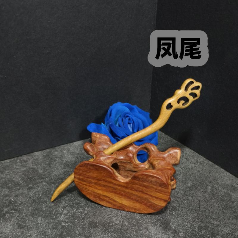 Handmade Green Sandalwood Hair Stick – 18cm Wooden Hair Pin for Women | Natural Fragrant Finish