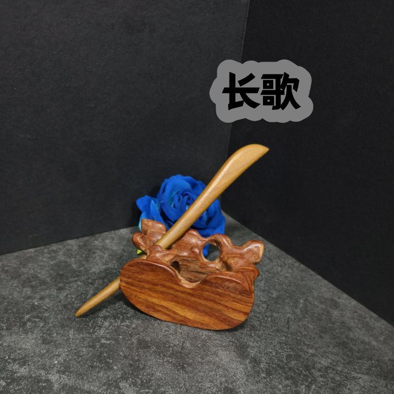 Handmade Green Sandalwood Hair Stick – 18cm Wooden Hair Pin for Women | Natural Fragrant Finish