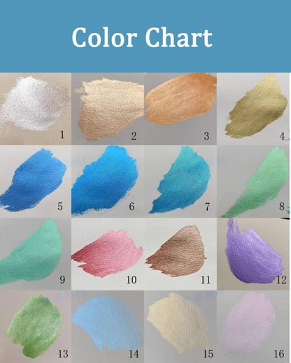 Metallic Pearlescent Solid Watercolor Paint Set for Ronghua Chanhua, Art & Crafts(Combo Pack Set of 48)