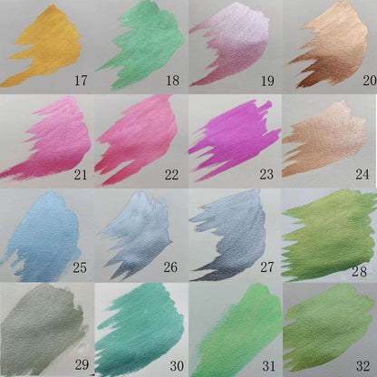 Metallic Pearlescent Solid Watercolor Paint Set for Ronghua Chanhua, Art & Crafts(Combo Pack Set of 48)