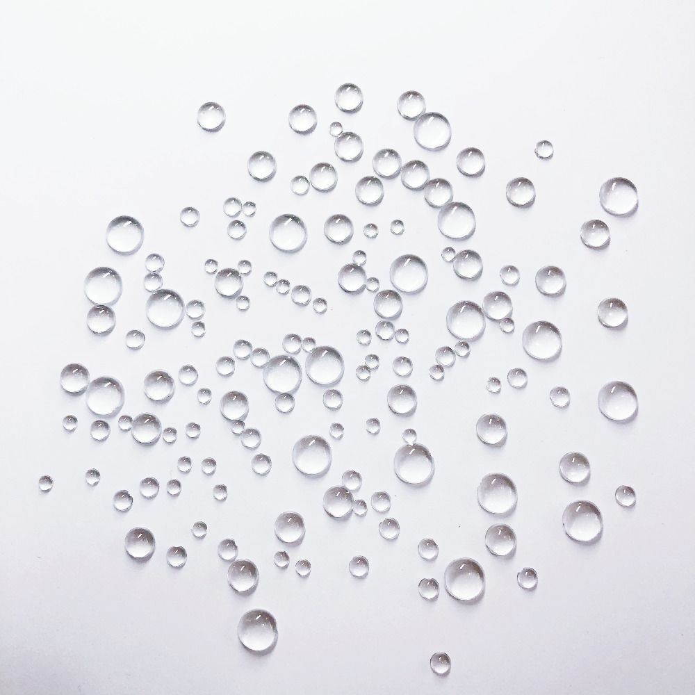 Ultra-High-Transparency Acrylic Dome Dew Drop Cabochons 3-8mm - Flat Back Transparent Half Round Beads