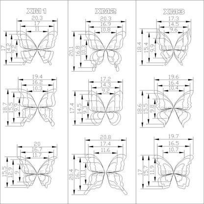 Butterfly & Petal Wire Form Templates - Multi Size Molds for Ronghua