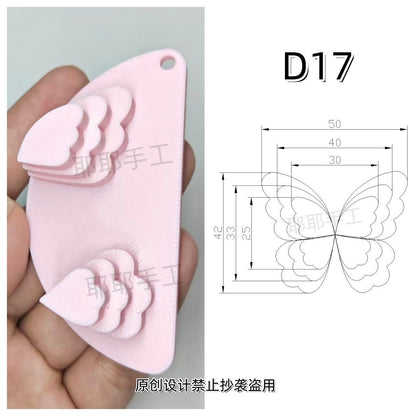 Butterfly Wire Form Templates - Multi Size Molds for Ronghua - D01-D18