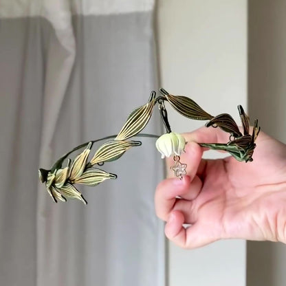 Handmade Athena Chanhua Tiara - Artisanal Laurel Leaf Headband