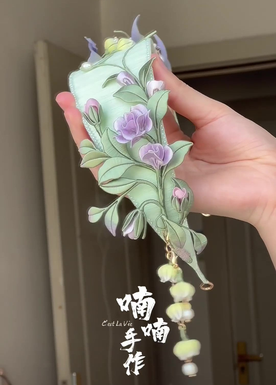 Handmade Lily of the Valley and Rose Chanhua Headband - Artisanal Floral Crown Accessory