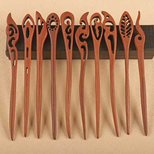 PF076 - Bastoncini per Capelli in Sandalo Rosso da 17cm - Ingrosso