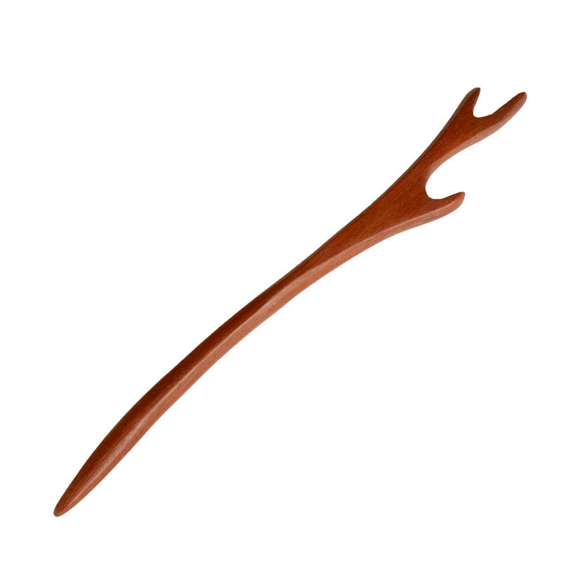 PF077 - 17cm Red Sandalwood Hair Sticks - Wholesale