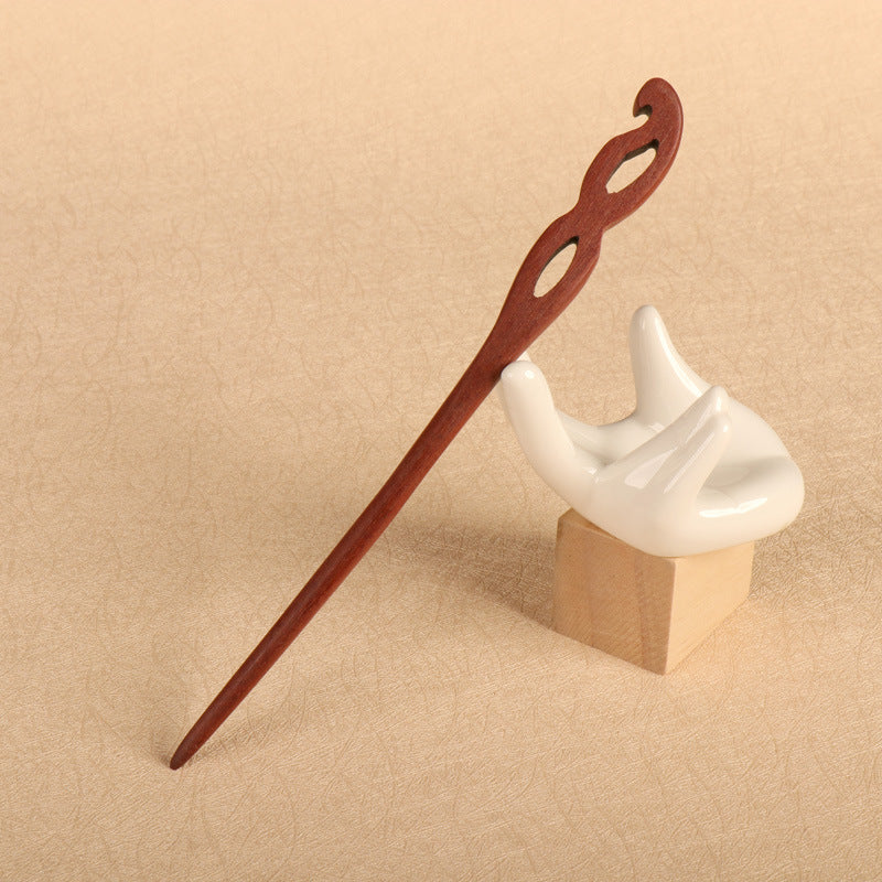 PF077 - 17cm Red Sandalwood Hair Sticks - Wholesale